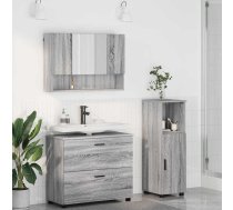 Vannas Istabas Mēbeļu Komplekts Ar Plauktu 3 Pcs Pelēks Sonoma Vidaxl 8721288870063