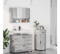 Vannas Istabas Mēbeļu Komplekts Ar Plauktu 3 Pcs Pelēks Sonoma Vidaxl 8721288870162