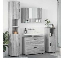 Vannas Istabas Mēbeļu Komplekts Ar Plauktu 4 Pcs Pelēks Sonoma Vidaxl 8721288870261