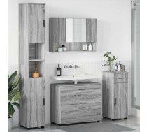 Vannas Istabas Mēbeļu Komplekts Ar Plauktu 4 Pcs Pelēks Sonoma Vidaxl 8721288870360