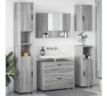 Vannas Istabas Mēbeļu Komplekts Ar Plauktu 5 Pcs Pelēks Sonoma Vidaxl 8721288870469