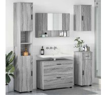 Vannas Istabas Mēbeļu Komplekts Ar Plauktu 5 Pcs Pelēks Sonoma Vidaxl 8721288870568