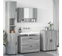 Vannas Istabas Mēbeļu Komplekts Ar Plauktu 4 Pcs Pelēks Sonoma Vidaxl 8721288870667