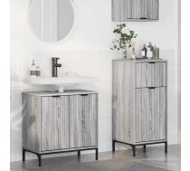 Vannas Istabas Mēbeļu Komplekts Ar Plauktu 2 Pcs Pelēks Sonoma Vidaxl 8721288870766