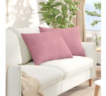 Dīvāna Spilveni 2 Pcs Rozā 70 X 50 Cm Korduroja Audums Vidaxl 8721288955951