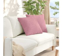 Dīvāna Spilveni 2 Pcs Rozā 50 X 50 Cm Korduroja Audums Vidaxl 8721288956705