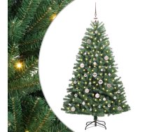 Mākslīgā Saliekamā Ziemassvētku Egle Zaļa 150 Cm Pvc Un Metāls Vidaxl 8721288984401