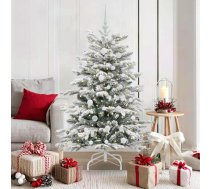 Mākslīgā Saliekamā Ziemassvētku Egle Balts 150 Cm Pe Un Pvc Vidaxl 8721288985941