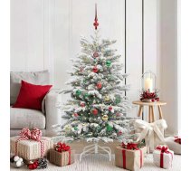 Mākslīgā Saliekamā Ziemassvētku Egle Balts 150 Cm Pe Un Pvc Vidaxl 8721288985996