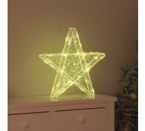 3D Zvaigzne Su 50 Led Silti Balta 55 X 53.5 X 10 Cm Akrils Vidaxl 8721359355208