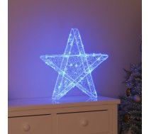 3D Zvaigzne Su 50 Led Zila 55 X 53.5 X 10 Cm Akrils Vidaxl 8721359355222