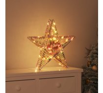 3D Zvaigzne Su 50 Led Silti Balta 55 X 52.5 X 9 Cm Pet Vidaxl 8721359355246