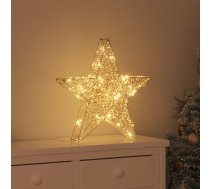 3D Zvaigzne Su 50 Led Silti Balta 55 X 52.5 X 9 Cm Pet Vidaxl 8721359355253
