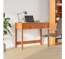 Galds Ar Plauktu Maks Brūns 100 X 50 X 78 Cm Ciets Priedes Koks Vidaxl 8721359395570