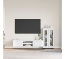 Tv Skapīšu Komplekts Ar Plauktu Florin Balts Inženierijas Koks Vidaxl 8721359476491