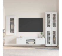 Tv Skapīšu Komplekts Ar Plauktu Florin Balts Inženierijas Koks Vidaxl 8721359476590