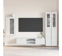 Tv Skapīšu Komplekts Ar Plauktu Florin Balts Inženierijas Koks Vidaxl 8721359476798