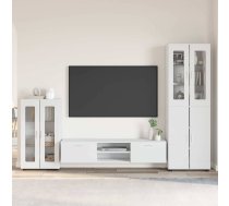 Tv Skapīšu Komplekts Ar Plauktu Florin Balts Inženierijas Koks Vidaxl 8721359476897