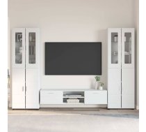 Tv Skapīšu Komplekts Ar Plauktu Florin Balts Inženierijas Koks Vidaxl 8721359477092
