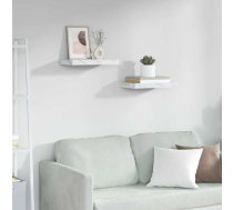 Sienas Plaukts 2 Pcs Balts Marmors 40 X 23,5 X 4 Cm Vidaxl 8721359482751