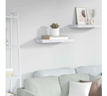 Sienas Plaukts Balts Marmors 50 X 23 X 4 Cm Inženierijas Koks Vidaxl 8721359482775