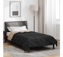 Pilnas Gada Sega Melns Un Taupe 200 X 135 Cm Mikrošķiedra Vidaxl 8721364404823