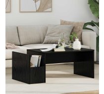 Kafijas Galdiņš Melns Ozolkoks 90 X 45 X 35 Cm Vidaxl 8721364489516