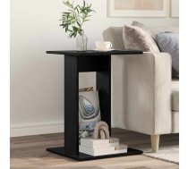 Sānu Galds Melns Ozolkoks 45 X 40 X 62,5 Cm Inženierijas Koks Vidaxl 8721364491274
