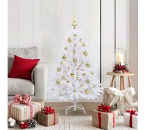 Mākslīgā Saliekamā Ziemassvētku Egle Su 150 Led Balts 120 Cm Vidaxl 8721364887213