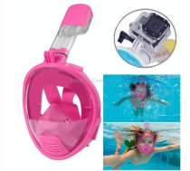 Kids Diving Equipment Full Face Design Snorkel Mask for GoPro Hero12 Black / Hero11 /10 /9 /8 /7 /6 /5, Insta360 Ace / Ace Pro, DJI Osmo Action 4 and Other Action Cameras(Pink)