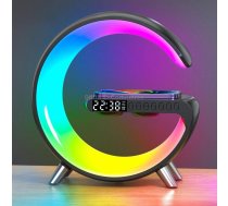 N69 Smart Bluetooth Speaker Support Wireless Charger & Alarm Clock & Ambient Light, EU Plug(Black)