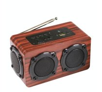 S409 Wood Wireless Bluetooth Speaker Portable USB Speaker(Wood Color)