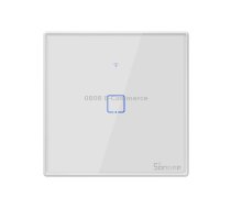 Sonoff T2 Touch 86mm Tempered Glass Panel Wall Switch Smart Home Light Touch Switch, Compatible with Alexa and Google Home, AC 100V-240V, EU Plug