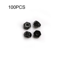 100 PCS iFlight M2 / M3 6061 Aluminum Screw Nuts Nylon Insert Self Lock Nut for RC FPV Racing Drone Accessories(Black)