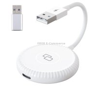 USB-C / Type-C + USB Carplay to Car Mirror Adapter for iPhone(White)