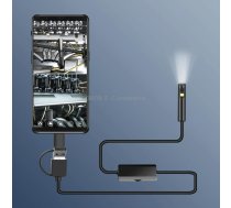 AN100 3 in 1 IP68 Waterproof USB-C / Type-C + Micro USB + USB Dual Cameras Industrial Digital Endoscope with 9 LEDs, Support Android System, Lens Diameter: 8mm, Length:2m Hard Cable