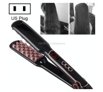 Multi-functional Long & Short Hair Styling Iron Ceramic Tourmaline Volumizing Hair Iron, Plug standard:US(Black gold)