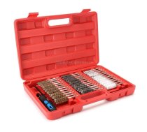 38 PCS / Set Stainless Steel Wire Pipe Brush Nylon Copper Wire Hex Rod Tool Cleaning Brush(Red)