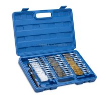 38 PCS / Set Stainless Steel Wire Pipe Brush Nylon Copper Wire Hex Rod Tool Cleaning Brush(Blue)