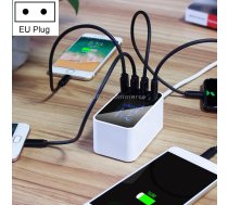 CDA30 20W 3 USB Ports + USB-C / Type-C Ports Multi-function Charger with LED Display, EU Plug