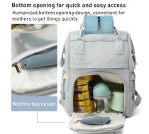 Multifunctional Mommy Bag Large Capacity Outgoing Baby Care Backpack(Classic Grey)