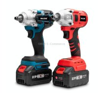 HILDA Motorized Wrenches Lithium Repair Parts With 22mm Socket, EU Plug, Model: Blue With 2 Battery+1 Charger(3000mAh)