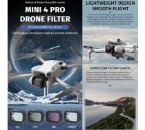 For DJI Mini 4 Pro JSR KB Series Drone Camera Lens Filter, Filter:12 in 1 UV CPL ND NDPL STAR