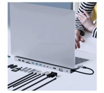 14 in 1 Type-C to HDMI PD VGA RJ45 USB 3.0 USB 2.0 Audio Port SD/TF HUB Multi-function USB HUB Splitter Base Docking Station