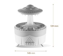 UFO Water Drop Aromatherapy Humidifier Desktop Remote Control Diffuser, Plug: EU Plug(Black)