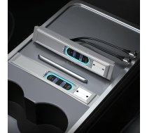 For Tesla Model 3/Y Center Control Type-C Multi-Port Fast Charging USB HUB Docking Station, Model: Dual Wire Gradient