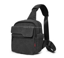 Cwatcun D93 Camera Bag Canvas Shoulder Bag, Size:19.5 x 13.5 x 25cm Black