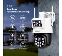 SriHome SH048 2MP + 2MP Humanoid Tracking Smart Night Vision Dual Lens IP Camera(EU Plug)