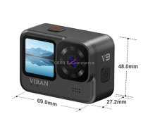 VIRAN V9 4K Dual Color Screen Diving Anti-Shake Action Camera Outdoor Cycling Travel Recorder(Round)