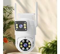 Q8216 4MP Two-way Voice Outdoor IP66 Waterproof WiFi Camera, Plug Type:EU Plug(White)